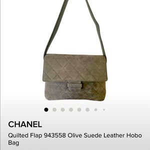 CHANEL Olive Hobo Shoulder Bag
